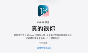 <strong>苹果官网iOS 18宣传文案“真的很你”遭吐槽 网友：比机翻还机翻</strong>